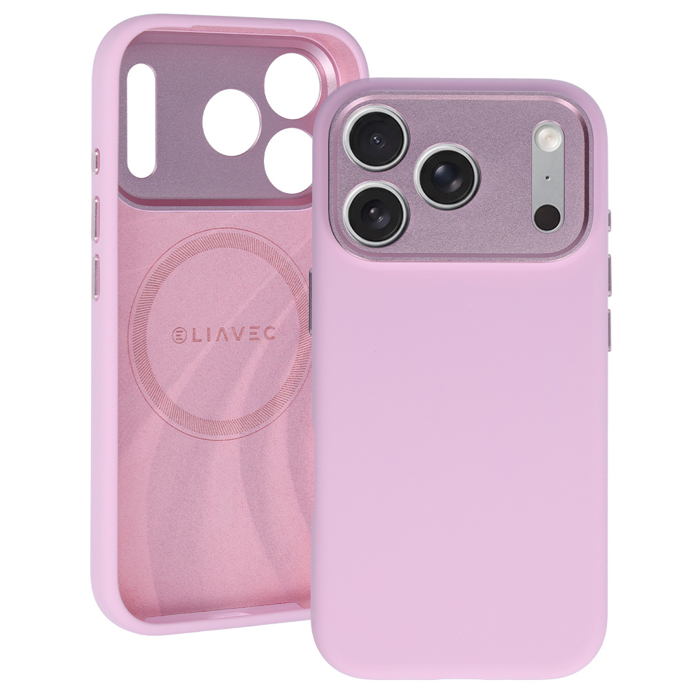 Liavec Silk Shield Case with Metal Camera Frame do Iphone 18 Pro Max/17 Pro Max różowy