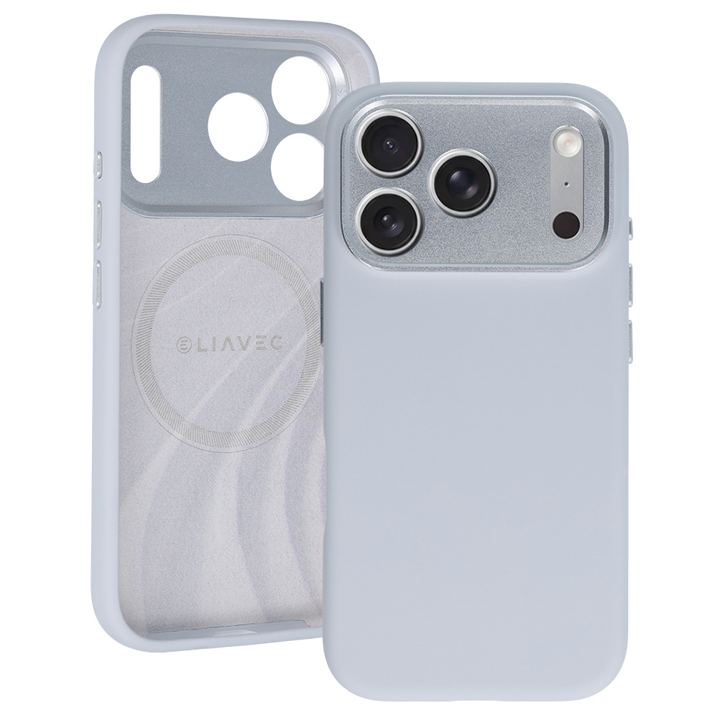 Liavec Silk Shield Case with Metal Camera Frame do Iphone 18 Pro/17 Pro szary