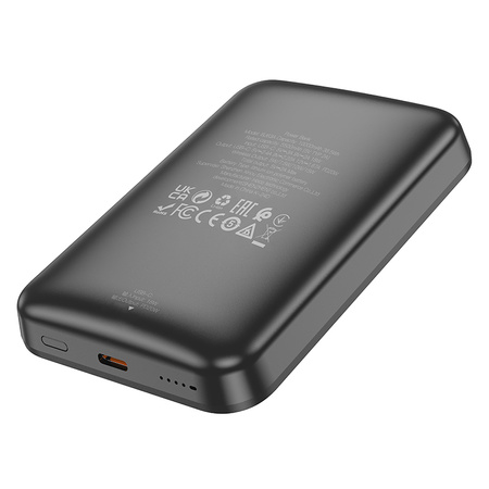 Borofone Power Bank 10000mAh BJ63A Nimble - Typ C - PD 20W magnetyczny z ładowaniem indukcyjnym czarny