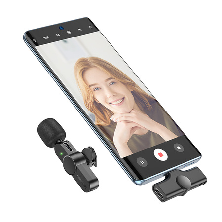 Borofone Mikrofon krawatowy bezprzewodowy BFK12 Trophy Typ C czarna