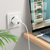 Borofone Netzladegerät BN7 - USB + Typ C - QC 3.0 PD 20W mit Kabel Typ C auf Typ C weiß