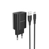 Borofone Netzladegerät BN1 Innovative - USB - 2,1A mit Kabel USB auf Typ C schwarz