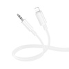 Borofone AUX-Kabel BL21 Lemon - Lightning auf Klinke 3,5mm - 1 m weiß