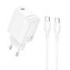 Borofone Netzladegerät BN28 Fuente - Typ C - PD 30W mit Kabel Typ C auf Typ C weiß