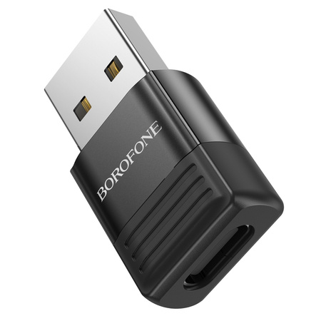 Borofone Adapter BV18 - USB auf Typ C - schwarz