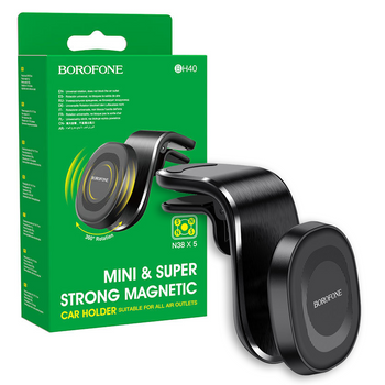 Borofone Uchwyt Samochodowy BH40 Kyle magnetyczny na kratkę czarny