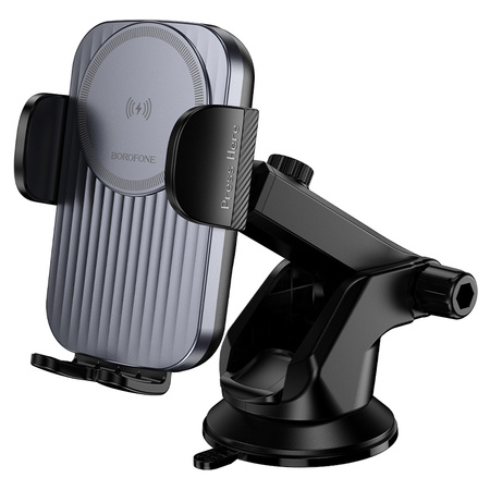 Borofone Uchwyt Samochodowy BH222 Leading z ładowaniem indukcyjnym na szybę czarny