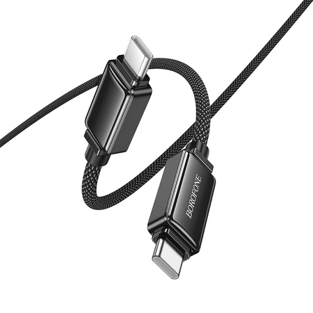 Borofone Kabel BU53 Meteor - Typ C auf Typ C - 60W 3A 1,2 m schwarz