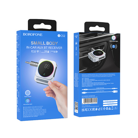 Borofone Bluetooth-AUX-Audioempfänger BC52 True Way silber