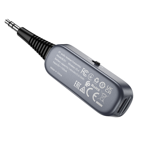 Borofone Odbiornik dźwięku Bluetooth AUX BC51 Clear Way szary
