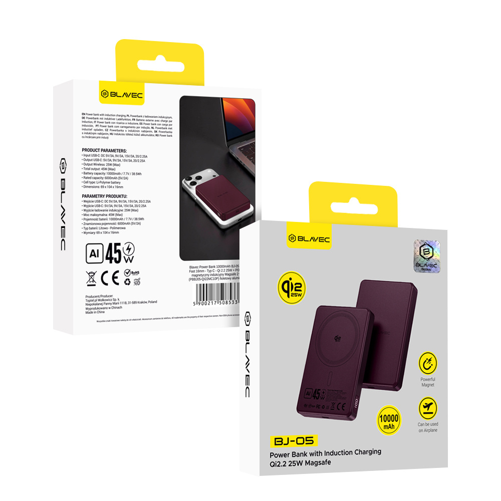 Blavec BJ-05 Ultra Fast 10000 mAh – fioletowy