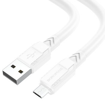 Borofone Kabel BX81 Goodway - USB na Micro USB - 2,4A 1 metr biały