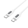 Borofone Kabel BX114 Structure - Typ C na Typ C - PD 60W 3A 1 metr biały