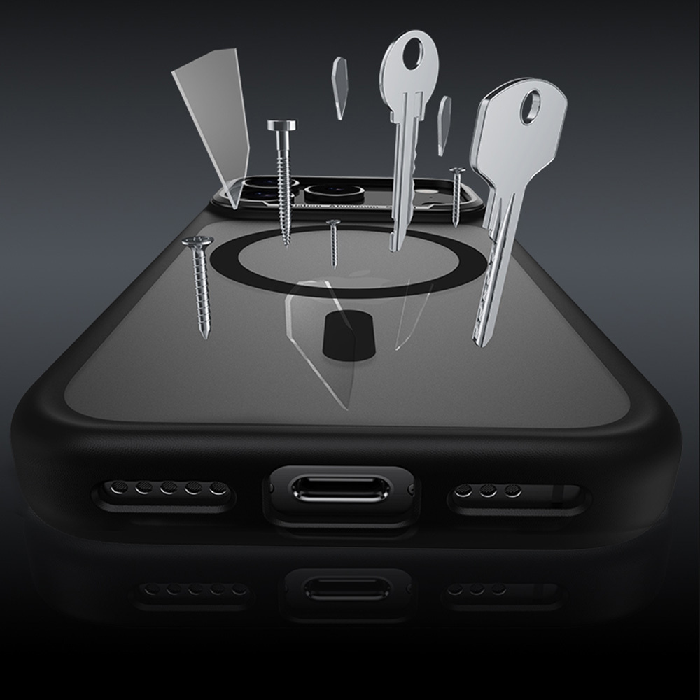 Twój iPhone 17 zostaje widoczny w całej okazałości, a mimo to jest chroniony - to etui znika na telefonie, nie Twój design.