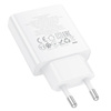 Borofone Ładowarka sieciowa BN25 Wish (Ultra Thin) - USB + Typ C - PD QC 3,0 30W biała