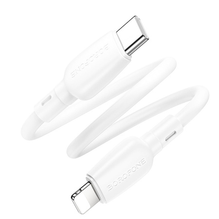 Borofone Kabel BX93 Super Power - USB na Lightning - PD 20W 0,25 metra biały