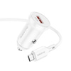 Borofone Ładowarka samochodowa BZ18 - USB - QC 3,0 18W z kablem USB na Micro USB biała