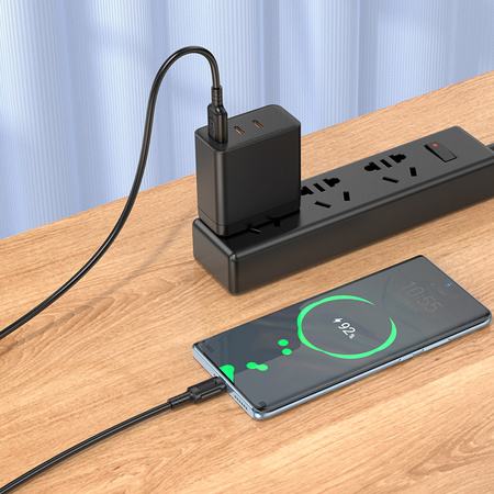 Borofone Kabel BX111 Feliz - USB auf Typ C - 3A 1 m schwarz