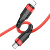 Borofone Kabel BU35 Influence - Typ C na Lightning - PD 20W 1,2 metra czerwony