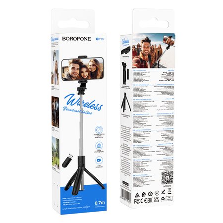 Borofone Uchwyt Selfie BY13 Nube bluetooth ze statywem i pilotem czarny