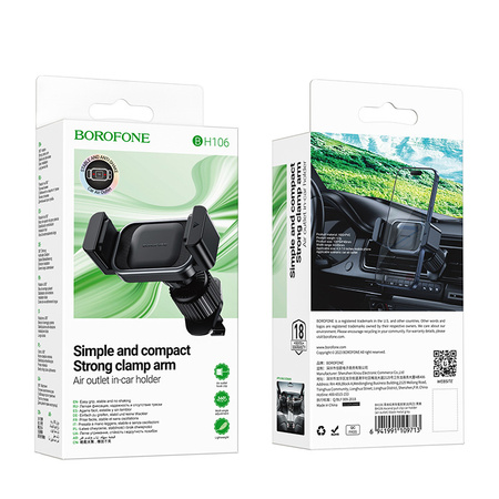 Borofone Uchwyt Samochodowy BH106 Ascend na kratkę czarny