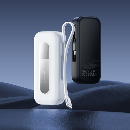 Borofone Power Bank 10000mAh BJ74 Hermoso - Typ C - QC 3.0 PD 20W z kablem Typ C czarny