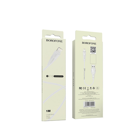 Borofone Kabel BX18 Optimal - USB na Lightning - 2A 1 metr biały