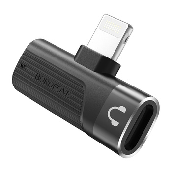 Borofone Adapter BV14 Audio - Lightning auf 2×Lightning - schwarz
