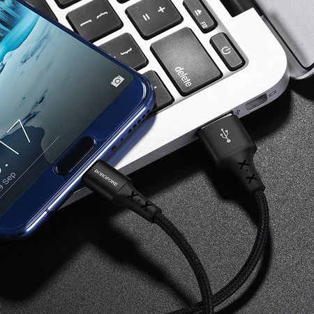 Borofone Kabel BX20 Enjoy - USB na Typ C - 2A 1 metr czarny