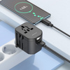 Borofone Reiseadapter BAC1 - 2×USB - USA, UK, EU, AU schwarz