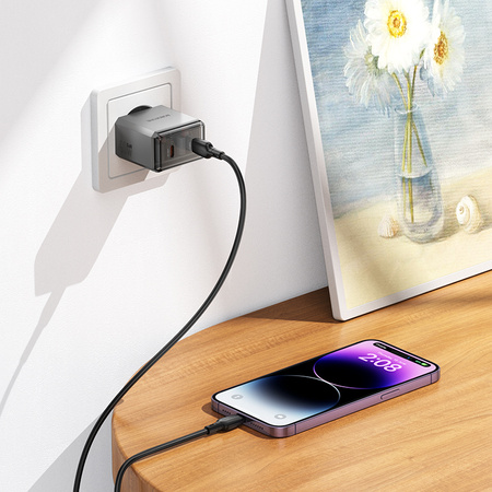 Borofone Netzladegerät BN21 Lena - 2×Typ C - PD 40W grau