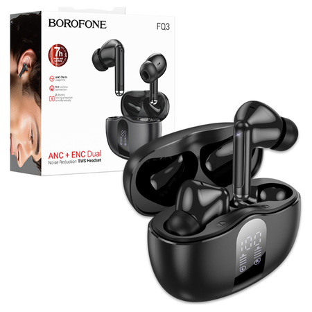 Borofone Słuchawki Bluetooth TWS FQ3 Soulmate ANC+ENC czarne