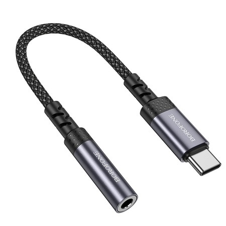 Borofone Adapter BV24 Graceful - Typ C auf Klinke 3,5mm (DAC) - grau