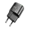 Borofone Netzladegerät BN17 Sunlight - USB + Typ C -  QC 3.0 PD 20W 3A schwarz