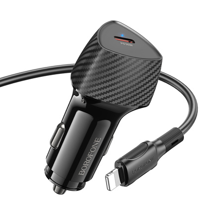 Borofone Kfz-Ladegerät BZ31B Solid - Typ C - PD 30W mit Kabel Typ C auf Lightning schwarz