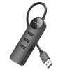 Borofone Adapter DH5 Erudite 4 w 1 - USB auf 4×USB 2.0 - 1,2 m schwarz