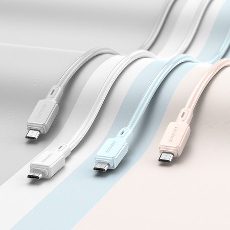Borofone Kabel BX94 Crystal color - USB na Micro USB - 2,4A 1 metr biały