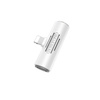 Borofone Adapter BV7 Audio - Lightning auf Lightning + Klinke 3,5mm - weiß