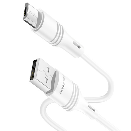 Borofone Kabel BX43 CoolJoy - USB na Micro USB - 2,4A 1 metr biały