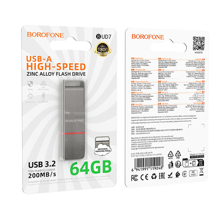 Borofone Pendrive BUD7 Spirit USB 3.2  64GB