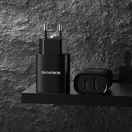 Borofone Ładowarka sieciowa BN2 Super - 2xUSB - 2,1A czarna