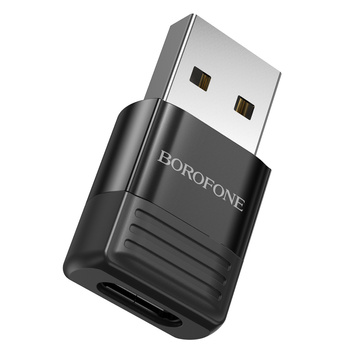 Borofone Adapter BV18 - USB auf Typ C - schwarz