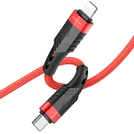 Borofone Kabel BU35 Influence - Typ C na Lightning - PD 20W 1,2 metra czerwony