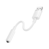 Borofone Adapter BV22 Lemon - USB auf Klinke 3,5mm - weiß