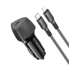Borofone Kfz-Ladegerät BZ31B Solid - Typ C - PD 30W mit Kabel Typ C auf Lightning schwarz