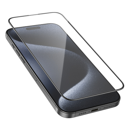 Borofone Hartowane szkło BF8 Diamond Armor Full Screen 5D Large Arc do Iphone 16 Pro - 10 sztuk