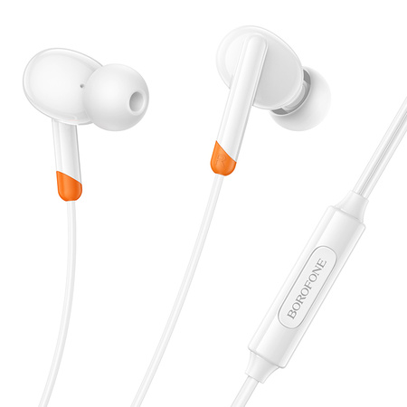 Borofone Słuchawki BM92 Refined z mikrofonem białe