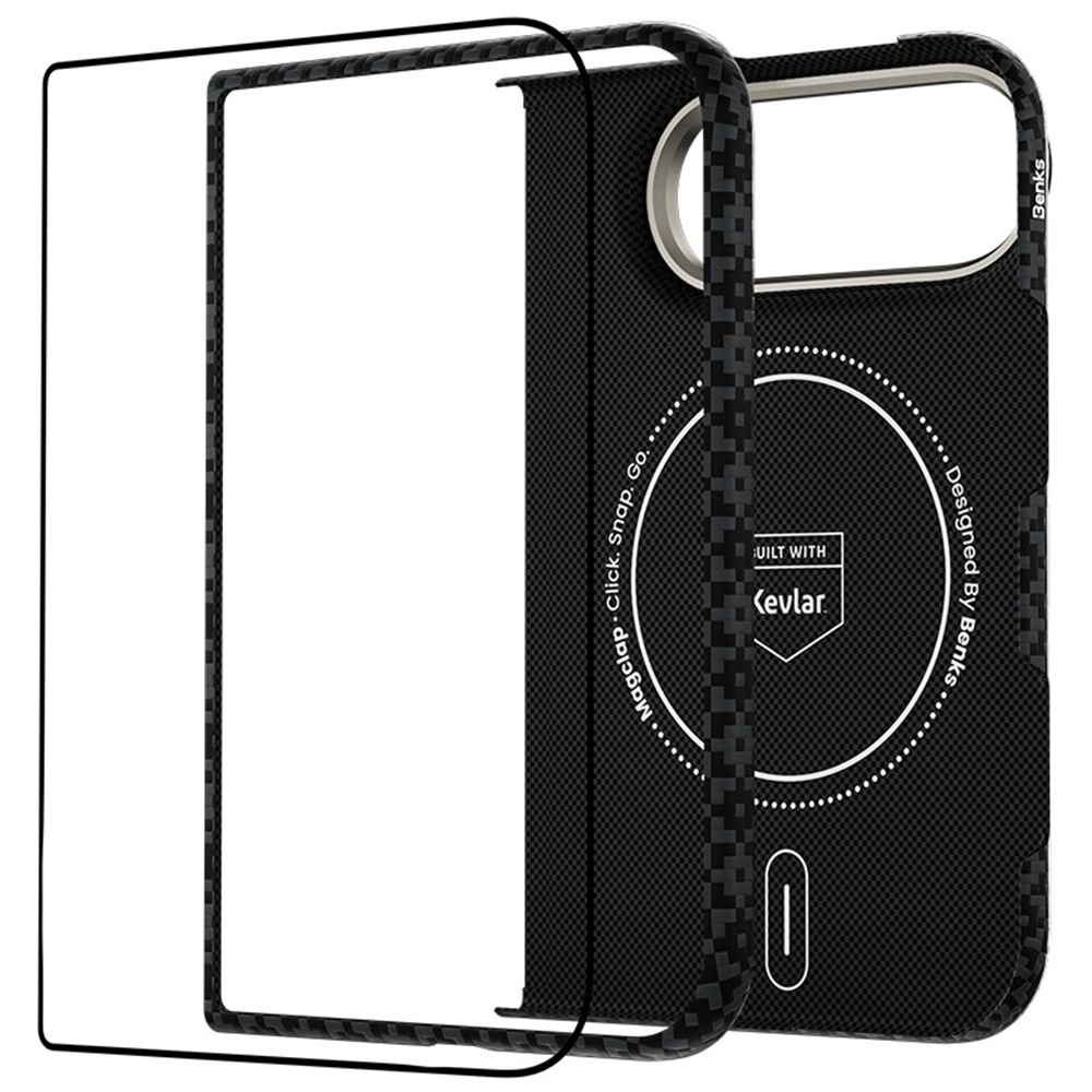 Twój iPhone Duo składa się i rozkłada wiele razy dziennie, a najbardziej narażony jest zawias. Grand Combo Air owija go włóknem Kevlar (R) i osłania zawias, prawie nie dokładając grubości.
