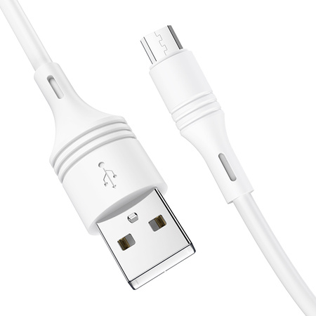 Borofone Kabel BX43 CoolJoy - USB na Micro USB - 2,4A 1 metr biały