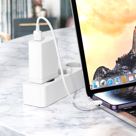 Borofone Kabel BX93 Super Power - USB na Lightning - PD 20W 0,25 metra biały